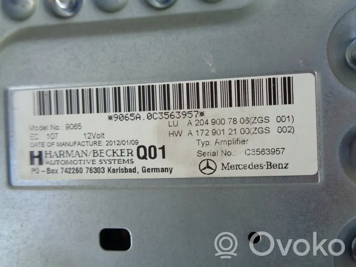 Mercedes-Benz C AMG W204 Amplificatore A2049007806