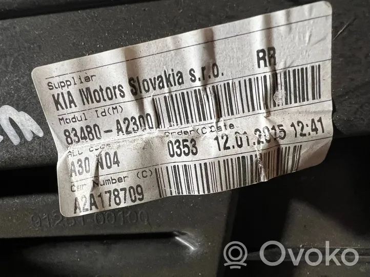 KIA Ceed Alzacristalli manuale della portiera posteriore 83480A2300