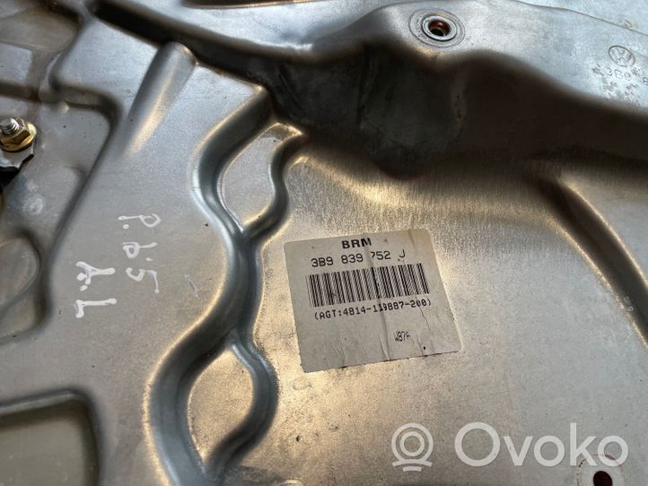 Volkswagen PASSAT B5 Mechaninis galinio lango pakėlimo mechanizmas 3B9839752J