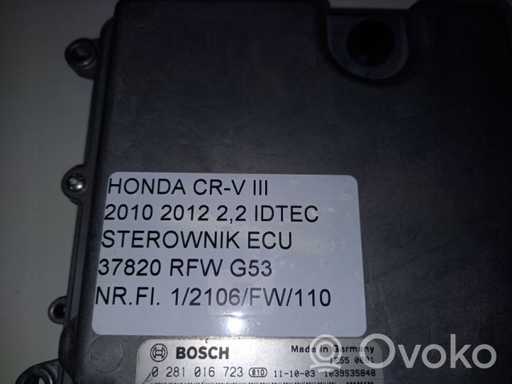 Honda CR-V Sterownik / Moduł ECU 37820RFWG51