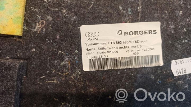 Audi A5 8T 8F Boczek / Tapicerka / bagażnika 8T8863880M