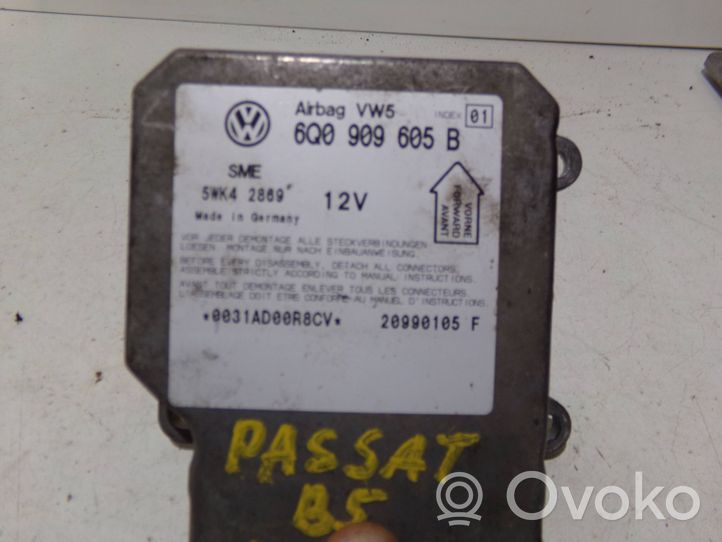 Volkswagen PASSAT B5 Oro pagalvių valdymo blokas 6Q0909605B