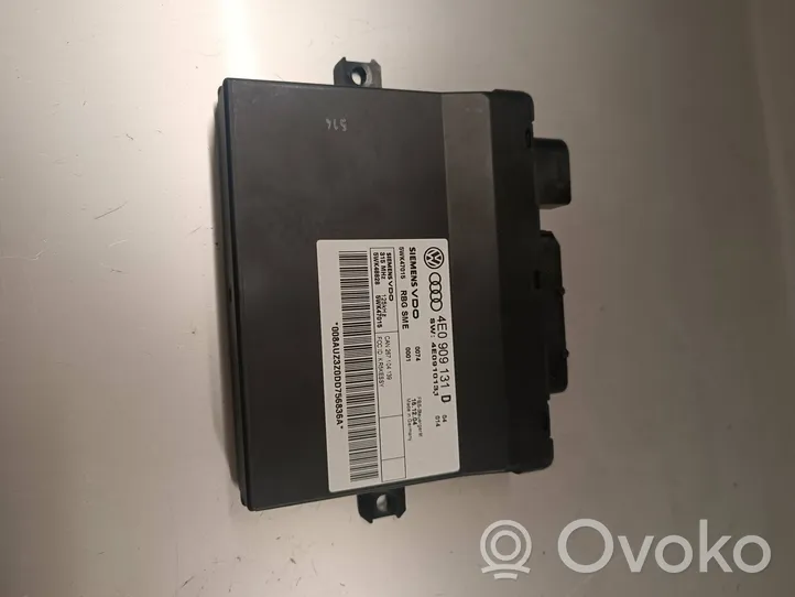 Audi A8 S8 D2 4D Module de contrôle sans clé Go 4E0909131D