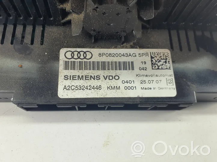 Audi A3 S3 8P Centralina del climatizzatore 8P0820043AG