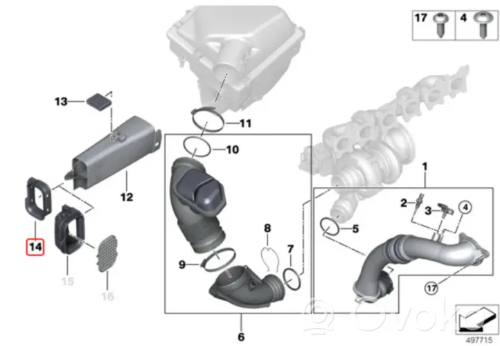BMW 1 F20 F21 Tube d'admission d'air 8632467