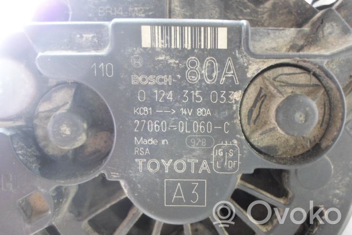 Toyota Hilux (AN10, AN20, AN30) Generatore/alternatore 270600L060