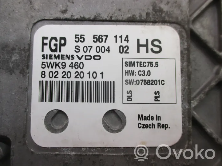 Opel Astra H Sterownik / Moduł ECU 55567114