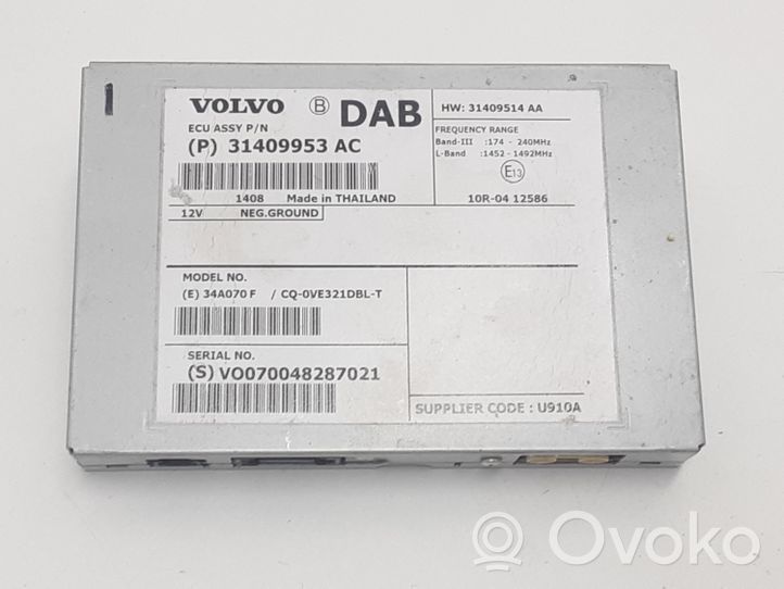 Volvo V60 Muut ohjainlaitteet/moduulit 31409953AC