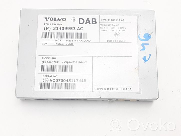 Volvo V60 Muut ohjainlaitteet/moduulit 31409953AC