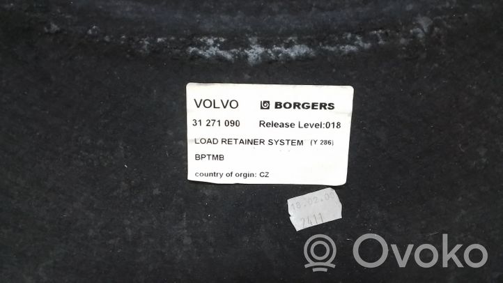Volvo S80 Tavaratilan kaukalon tekstiilikansi 31271090