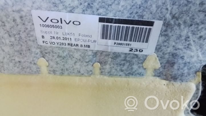 Volvo S60 Rear floor carpet liner 39801551