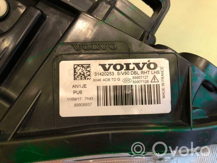 Volvo V60 Lot de 2 lampes frontales / phare 31420253