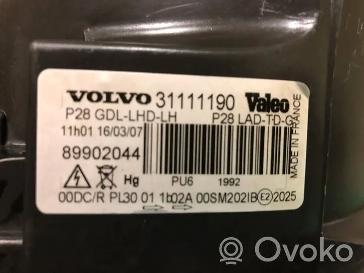 Volvo XC90 Lot de 2 lampes frontales / phare 31111190