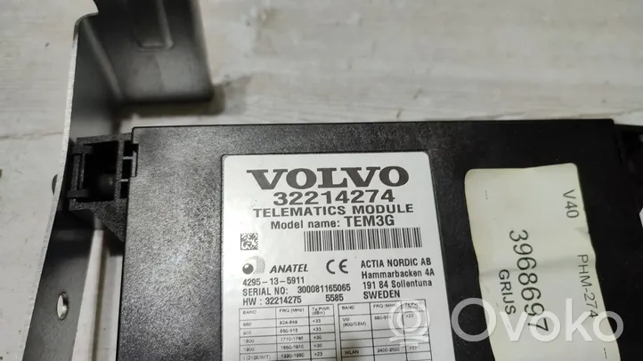 Volvo V40 Puhelimen käyttöyksikkö/-moduuli 32214274