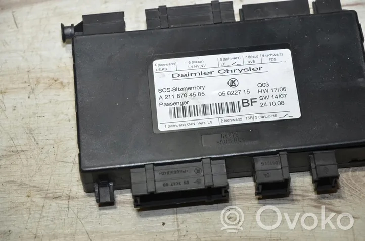 Mercedes-Benz ML W164 Module de commande de siège A2118704585