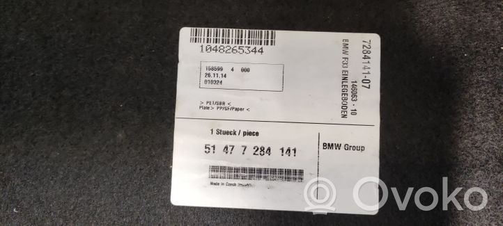 BMW 4 F32 F33 Tappeto di rivestimento del fondo del bagagliaio/baule 51477284141