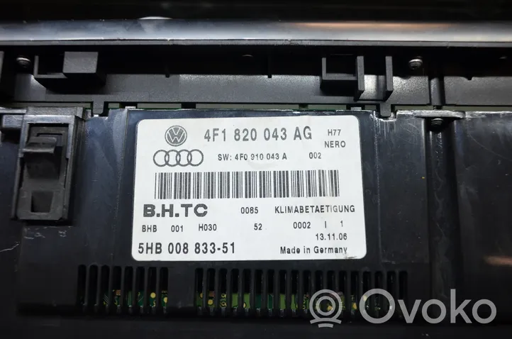 Audi A6 Allroad C6 Oro kondicionieriaus/ klimato/ pečiuko valdymo blokas (salone) 4F1820043AG