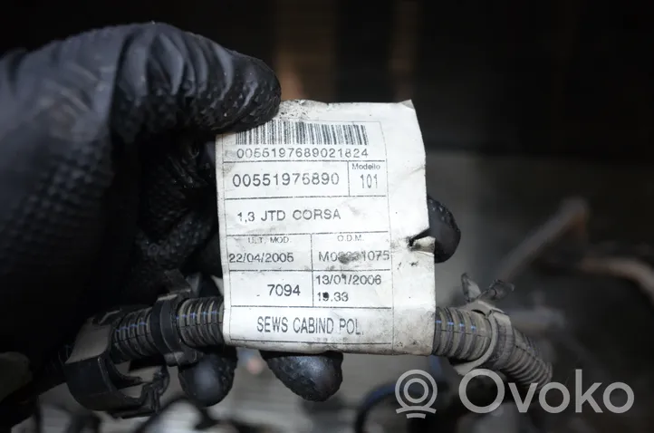 Opel Corsa C Faisceau de câblage pour moteur 00551976890