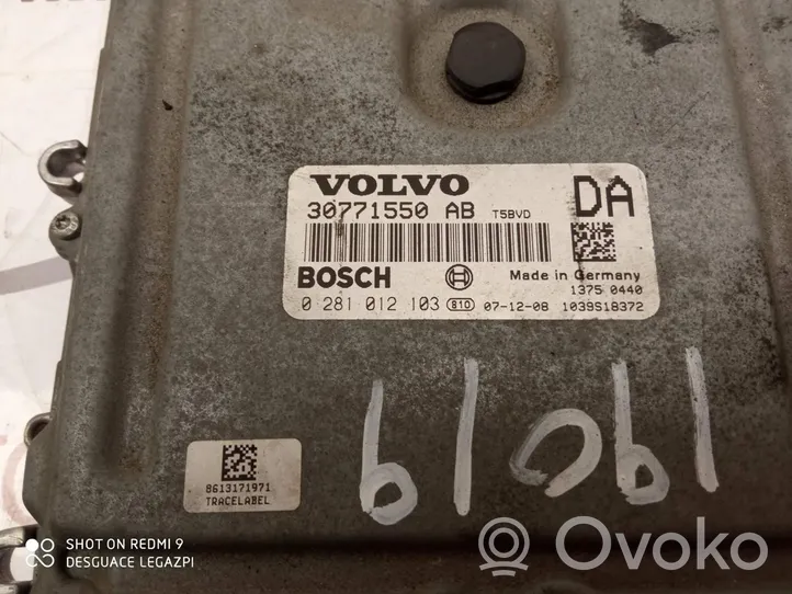 Volvo S60 Centralina/modulo del motore 30771550AB