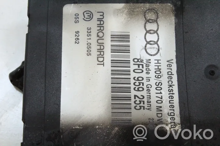 Audi A5 8T 8F Convertible roof control unit 8F0959255