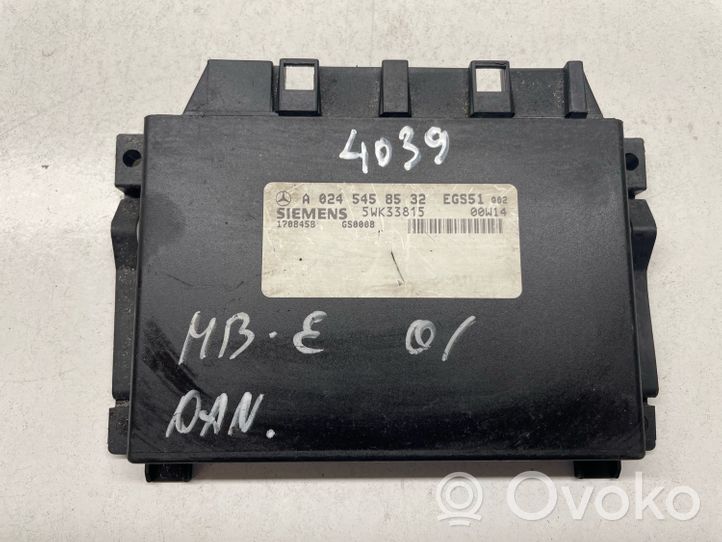 Mercedes-Benz CLK AMG A208 C208 Module de contrôle de boîte de vitesses ECU 0245458532