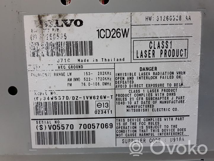 Volvo XC90 Panel / Radioodtwarzacz CD/DVD/GPS 31260525