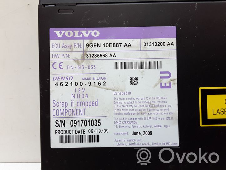 Volvo XC60 Radio/CD/DVD/GPS-pääyksikkö 6G9N10E887AA