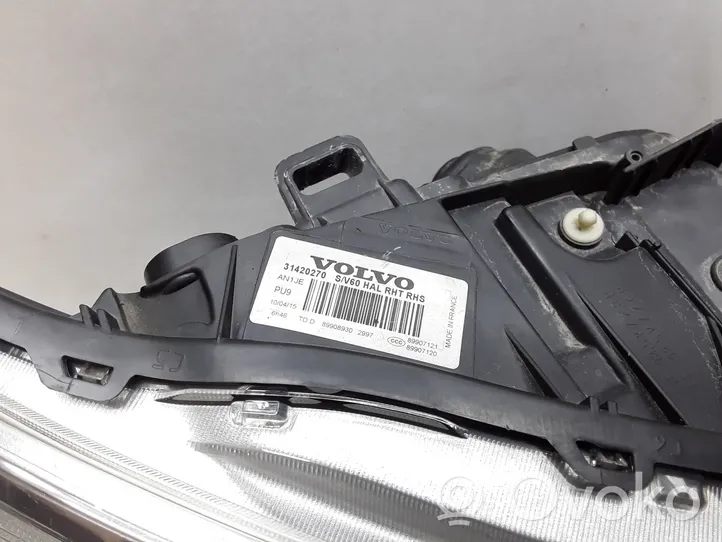 Volvo S60 Lampa przednia 31420270