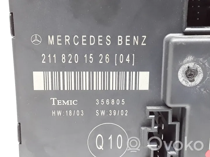 Mercedes-Benz E W211 Centralina/modulo portiere 2118201526