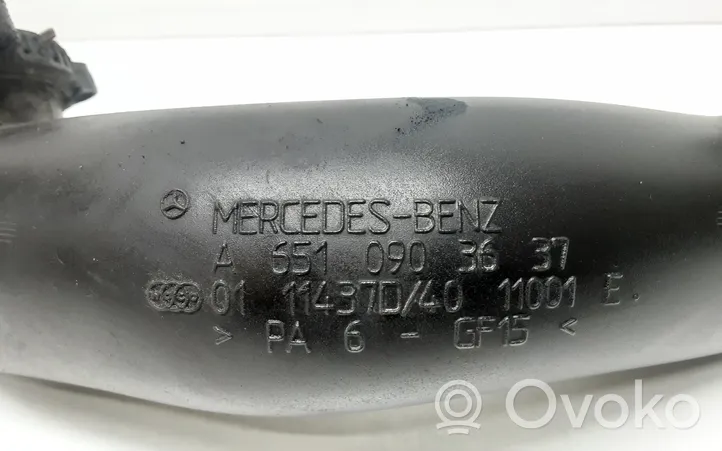 Mercedes-Benz E W212 Tube d'admission de tuyau de refroidisseur intermédiaire A6510903637