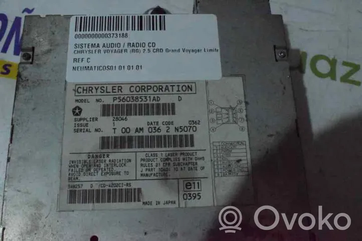 Chrysler Grand Voyager IV Unité principale radio / CD / DVD / GPS P56038531AD