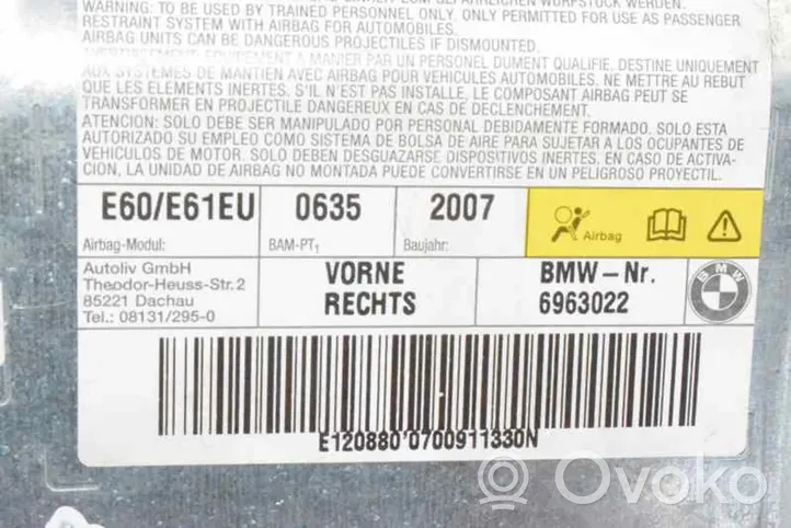 BMW 7 E65 E66 Poduszka powietrzna Airbag boczna 72126963022