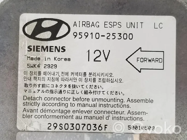 Hyundai Accent Module de contrôle airbag 9591025300