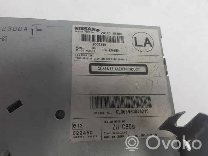 Nissan NP300 Unité principale radio / CD / DVD / GPS 18185EB400