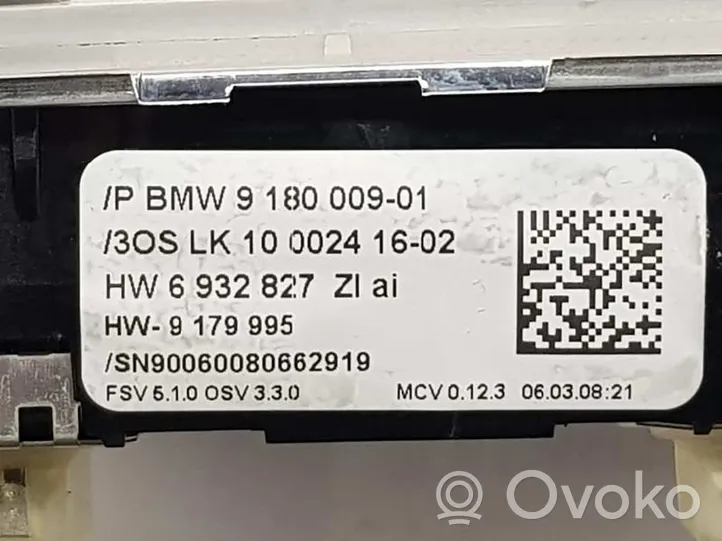 BMW 3 E90 E91 Garniture de console d'éclairage de ciel de toit 61319180009