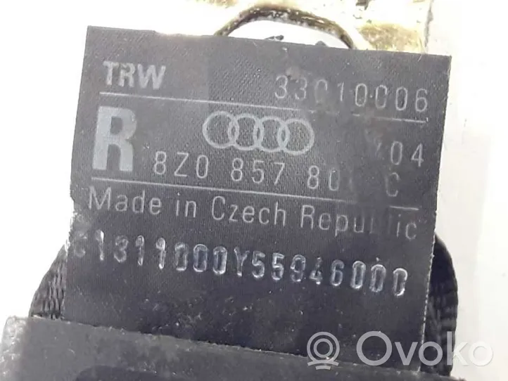 Audi A2 Aizmugurējā drošības josta 8Z0857806C