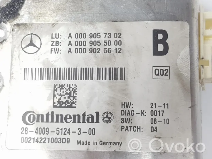 Mercedes-Benz ML AMG W166 Kamera szyby przedniej / czołowej A0009057302