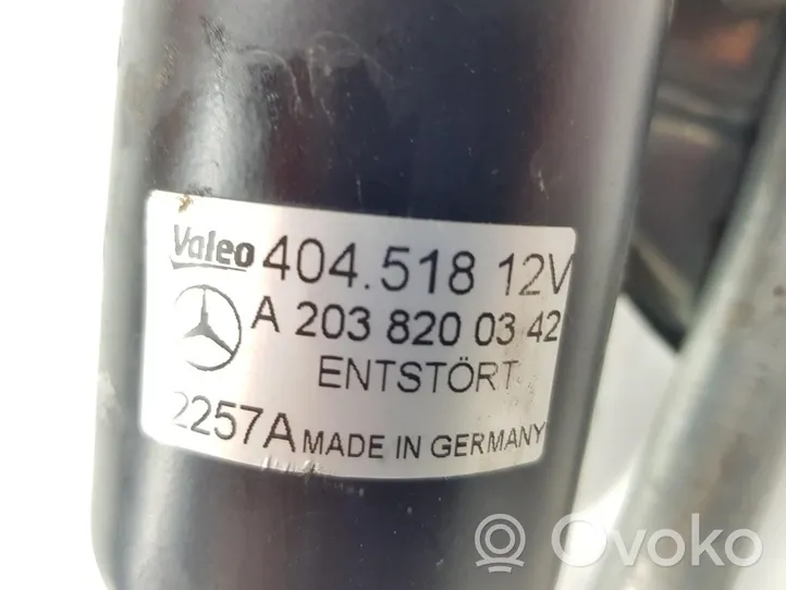 Mercedes-Benz CLC CL203 Stikla tīrītāja mehānisms komplekts A2038200912