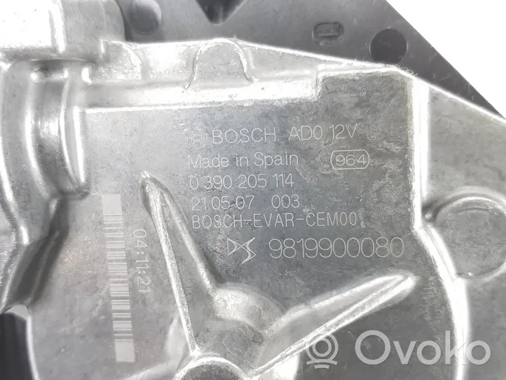 Opel Corsa F Moteur d'essuie-glace arrière 9819900080