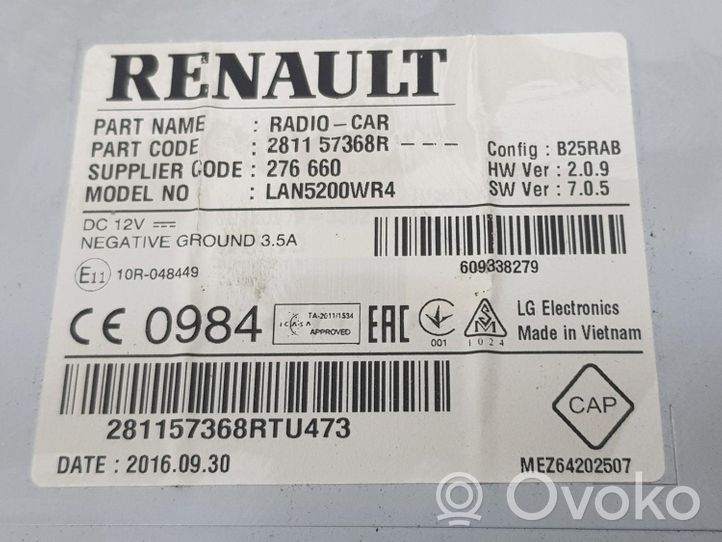 Renault Master III Monitori/näyttö/pieni näyttö 281157368R
