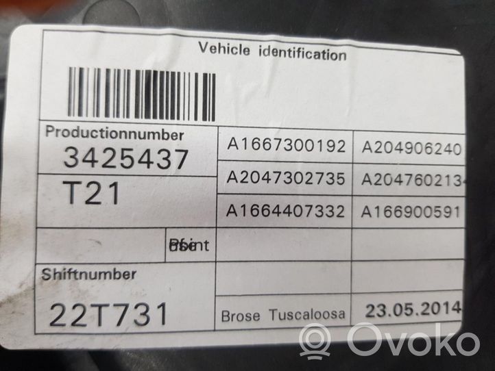 Mercedes-Benz ML AMG W166 El. Lango pakėlimo mechanizmo komplektas A1667300179