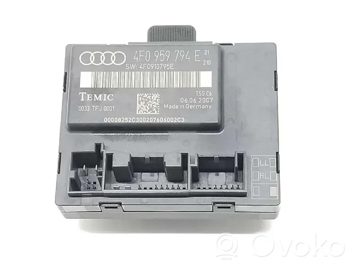 Audi A6 Allroad C6 Centralina/modulo chiusura centralizzata portiere 4F0959794E