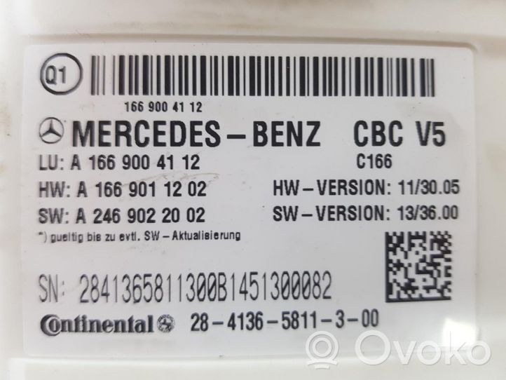 Mercedes-Benz ML AMG W166 Muut ohjainlaitteet/moduulit A1669004112