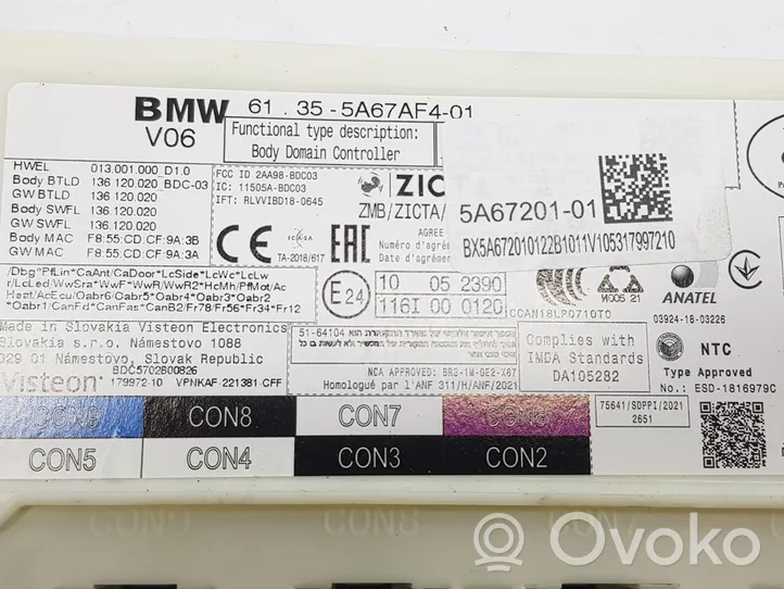 BMW X3 G01 Ramka / Moduł bezpieczników 61355A67AF4