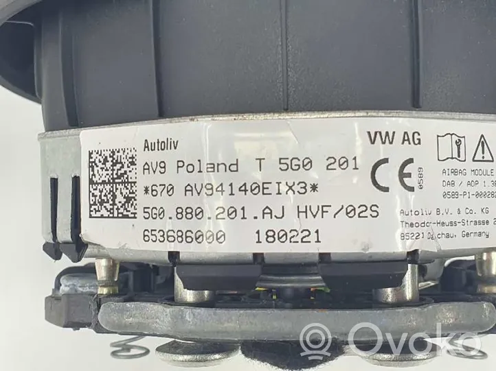 Volkswagen Golf VII Ohjauspyörän turvatyyny 5G0880201AJ