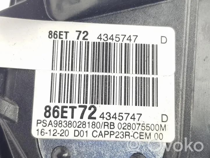 Toyota Proace Pedale dell’acceleratore 9838028180