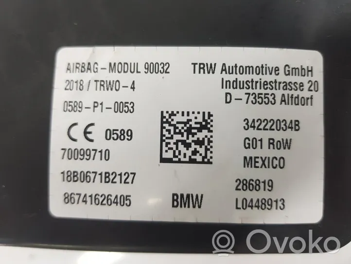 BMW X3 G01 Poduszka powietrzna Airbag boczna 7009971