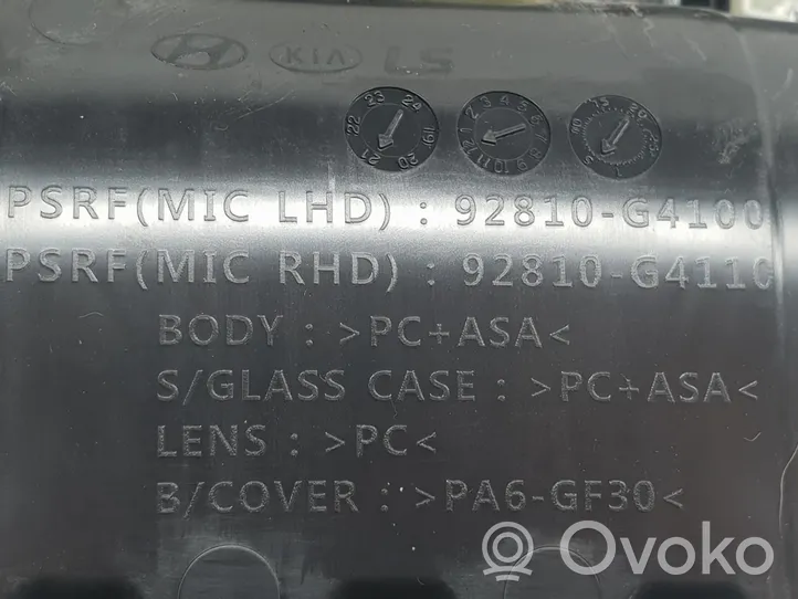 Hyundai i30 Rivestimento della console di illuminazione installata sul rivestimento del tetto 92810G4100