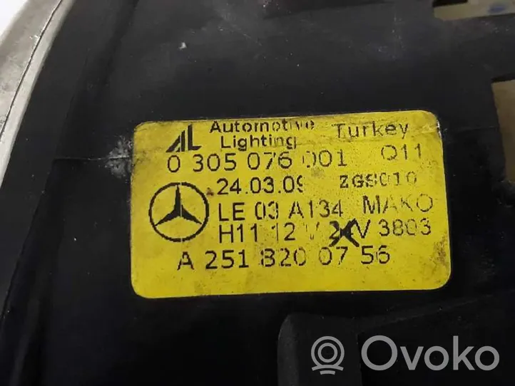 Mercedes-Benz GLK (X204) Światło przeciwmgłowe przednie A2518200756