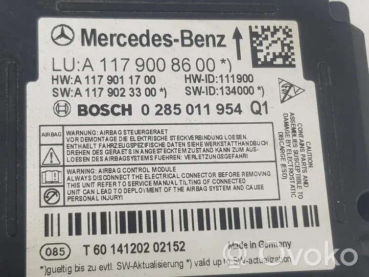 Mercedes-Benz A W176 Kit airbag avec panneau 